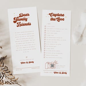 Capture the Love Wedding Game, QR Code Template with Thank You Note, Photo Scavenger Hunt Cards, Retro Minimalist