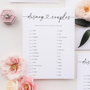 Matching Couples Game, Bridal Shower Match Couple Game, Printable Wedding Shower Games, Instant Download, Editable with Templett