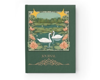 Geregeerd lijn Swan hardcover dagboek