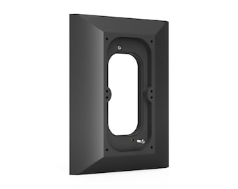 Ring Battery Doorbell PRO/PLUS adapter plate Nutone and M&S intercom. Hidden screws. Retrofit Nutone or MS intercom. Covers wall opening.