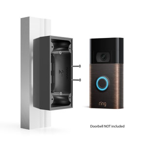 Brick Molding Mount for Ring 2nd Generation Video Doorbell - Recessed Door Frame 2&quot; Bracket for Clear Camera View. Ring Doorbell mount