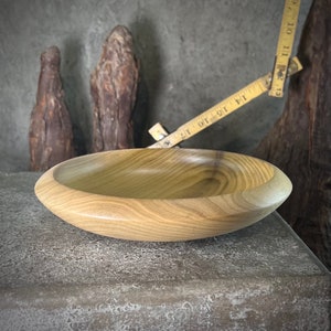 Poplar dish. Hand turned natural finish bowl