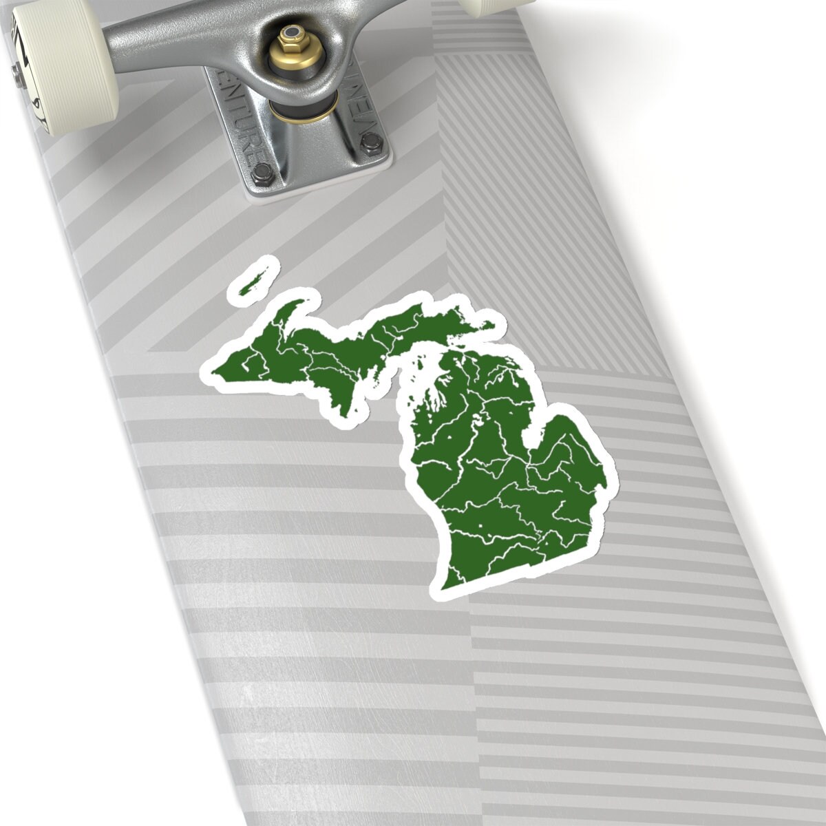 Michigan Lakes and Rivers Map Kiss-cut Stickers - Etsy