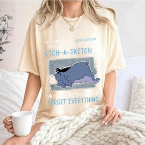 Funny Iejoor Etch A Sketch Memory shirt, schattig Disney cartoon graphic T-shirt, Winnie de Pooh fan cadeau, humor citaat shirt voor vrouwen