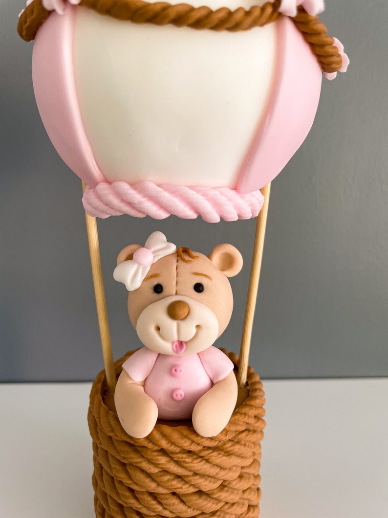 Teddy Bear Hot Air Balloon Boy Girl Baby Shower Gender Party Cake ...