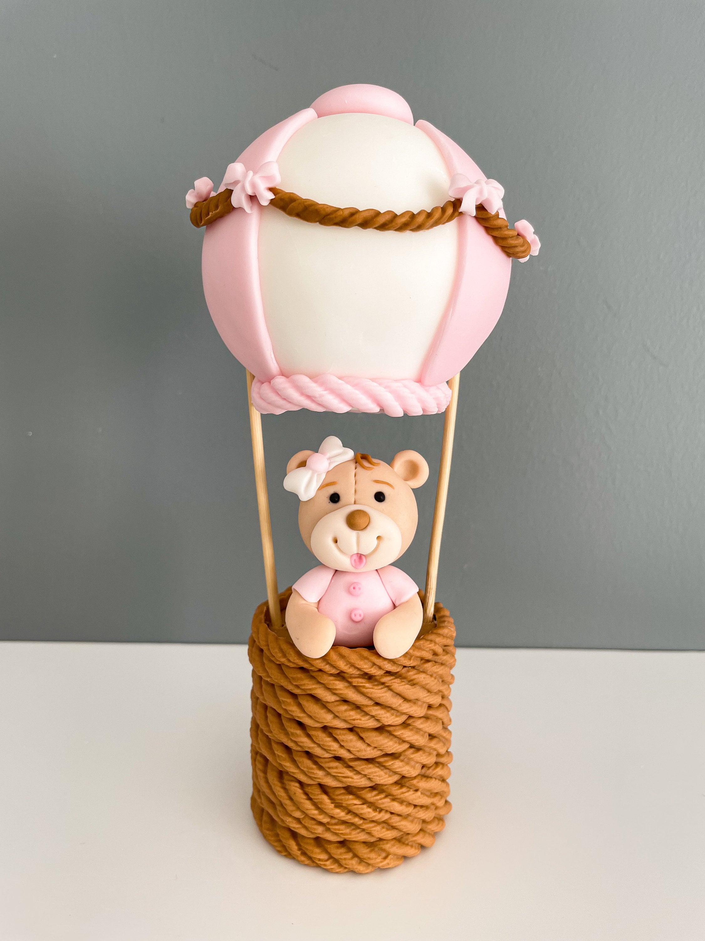Teddy Bear Hot Air Balloon Boy Girl Baby Shower Gender Party Cake ...