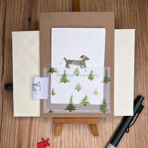 selbsthergestellte Dackel Weihnachtskarte mit einzigartigen Kartenhalter