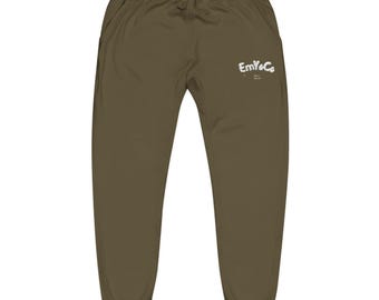 アメリカ国旗刺繍入りフリーススウェットパンツ：ユニセックスで快適な