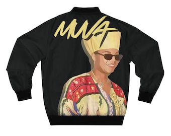 Bomber Jacket, Unisex Muva Queen Latifah Inspired Outerwear, 90s Fashion, Hip Hop Streetwear, Trendy Coat for Him