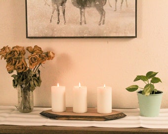 Rustic Pillar Candle Holder