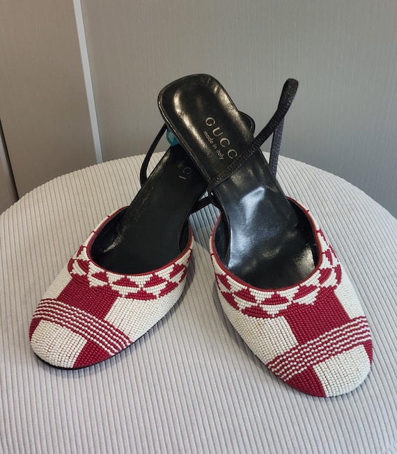 Vintage Tom Ford for Gucci S/S 1999 Runway Beaded Shoes