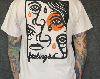 Chad Eaton- FEELINGS- "PABLO" on ice gray t-shirt
