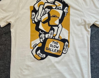 Chad Eaton- SLOW GALLERY- "INCASE" on vintage white t-shirt