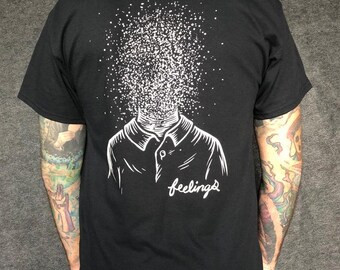 Chad Eaton- FEELINGS- "SPARSE" on black t-shirt