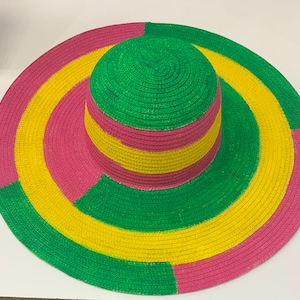 Unique colorful hand painted hat