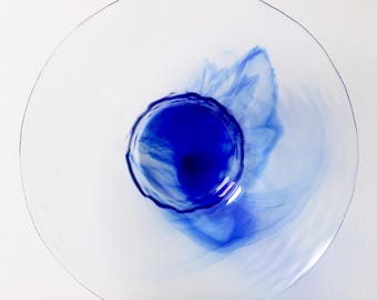Cobalt Bormioli Rocco Blue Footed Tumblers / Bormioli Rocco Juice