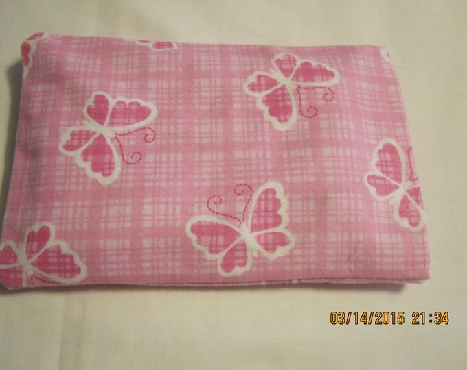 Butterflies on Pink SMALL Cozy Comforts (FLANNEL) Heat and Cold Packs (Unscented or Lavender)*