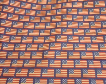 US flags cotton fabric