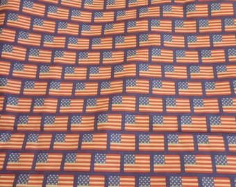 US flags cotton fabric