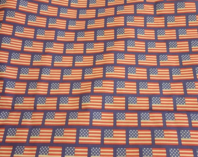 US flags cotton fabric