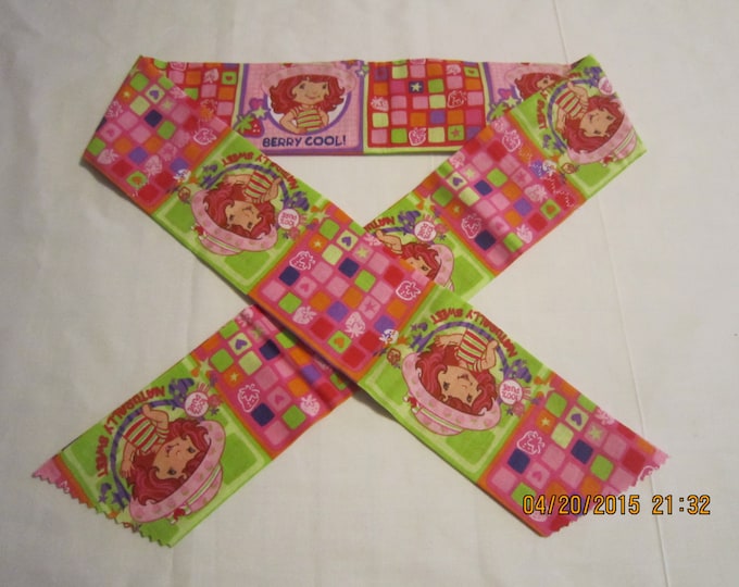 Extra Wide 2.75" Reusable Non-Toxic Cool Wrap / Neck Cooler  - Kids Prints - Girls - Strawberry Shortcake - CLEARANCE