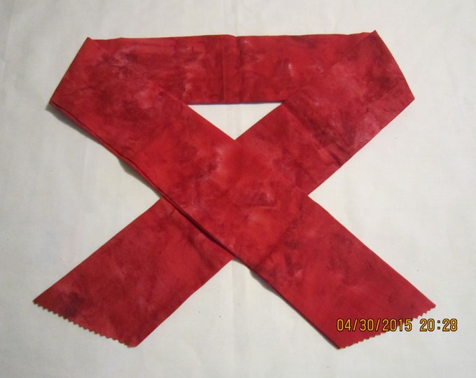 Extra Wide 3" Reusable Non-Toxic Cool Wrap / Neck Cooler  - Tones and Marbled - Red