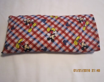 Mickey Mouse Plaid MEDIUM Cozy Comforts (filled with Flax Seed) Heat and Cold Packs (Unscented or Lavender)*