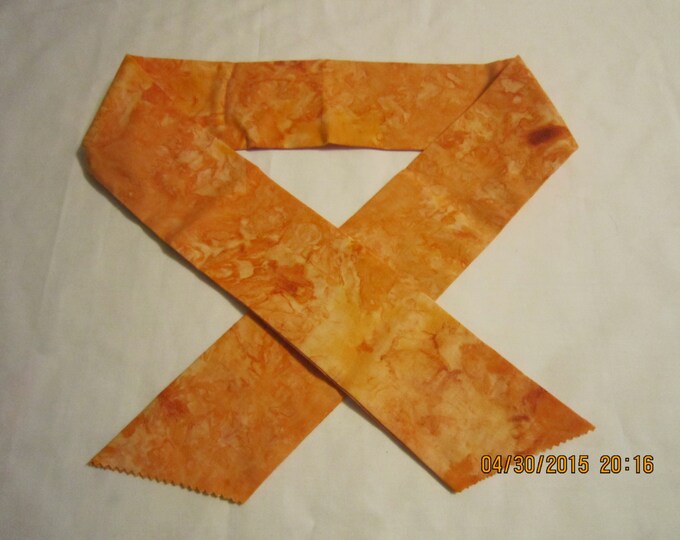 Extra Wide 3" Reusable Non-Toxic Cool Wrap / Neck Cooler  - Tones and Marbled - Orange