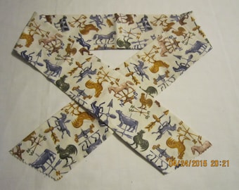 Extra Wide 3" Reusable Non-Toxic Cool Wrap / Neck Cooler  - Animal Prints - Horses & Roosters **