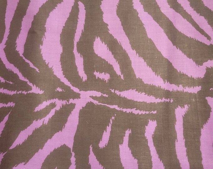 Purple black flame tiger cotton fabric