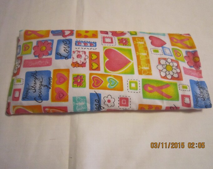 Love, Hope & Joy (Blue) Breast Cancer Awareness SMALL Cozy Comforts Heat and Cold Packs (Unscented or Lavender)*