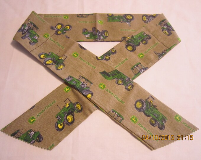 Extra Wide 3" Reusable Non-Toxic Cool Wrap / Neck Cooler  - John Deere - Khacki