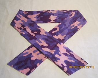 Extra Wide 3" Reusable Non-Toxic Cool Wrap / Neck Cooler  - Camouflage - Pink and Purple