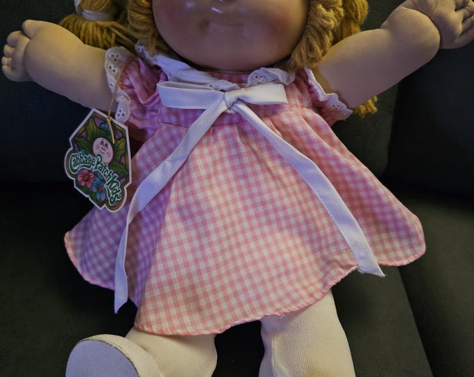 Cabbage Patch Doll, Double braided ponies, head mold 1, 1985 (blue sign), blue eyes