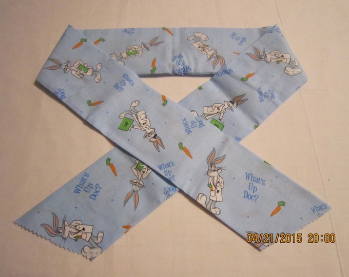 Extra Wide 3" Reusable Non-Toxic Cool Wrap / Neck Cooler  - Kids Prints - Girls/Boys - Doctor Bugs Bunny - CLEARANCE