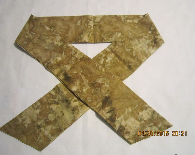 Extra Wide 3" Reusable Non-Toxic Cool Wrap / Neck Cooler  - Tones and Marbled - Brown #3 - CLEARANCE