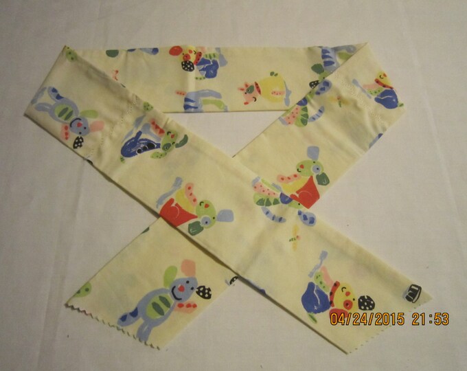 Extra Wide 3" Reusable Non-Toxic Cool Wrap / Neck Cooler  - Animal Prints - Crayon Doggies - CLEARANCE