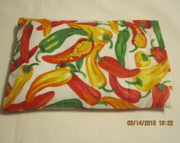 Hot Peppers on White SMALL Cozy Comforts Heat and Cold Packs (Unscented or Lavender)*
