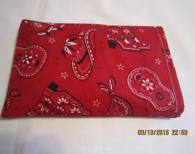 Red Cowboy Bandana SMALL Cozy Comforts Heat and Cold Packs (Unscented or Lavender)*