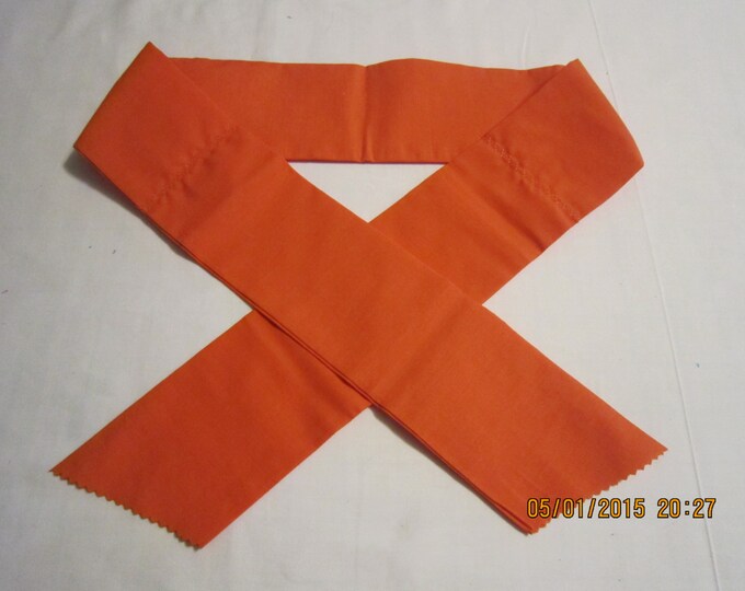 Extra Wide 3" Reusable Non-Toxic Cool Wrap / Neck Cooler  - Solids - Orange