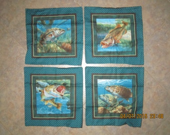 Still Water Bass Unstuffed Pillow Set (Set of 4) - CLEARANCE