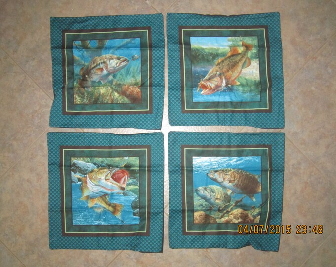 Still Water Bass Unstuffed Pillow Set (Set of 4) - CLEARANCE