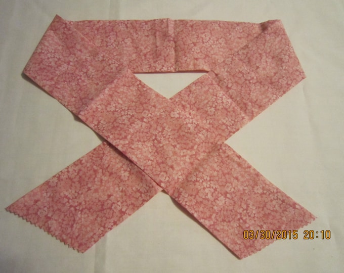 Extra Wide 3" Reusable Non-Toxic Cool Wrap / Neck Cooler  - Floral Fabrics - Shades of Light Pink