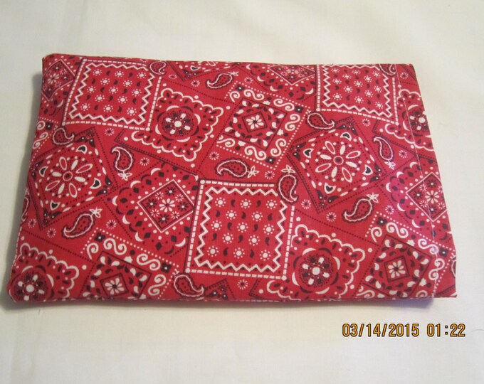 Reddish Pink Bandana SMALL Cozy Comforts Heat and Cold Packs (Unscented or Lavender)*