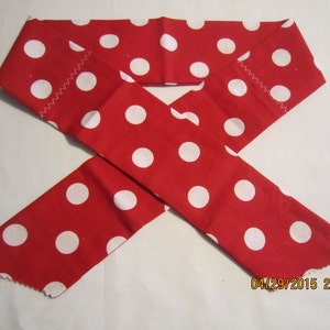 Extra Wide 3" Reusable Non-Toxic Cool Wrap / Neck Cooler  - Large Polka Dots - Red