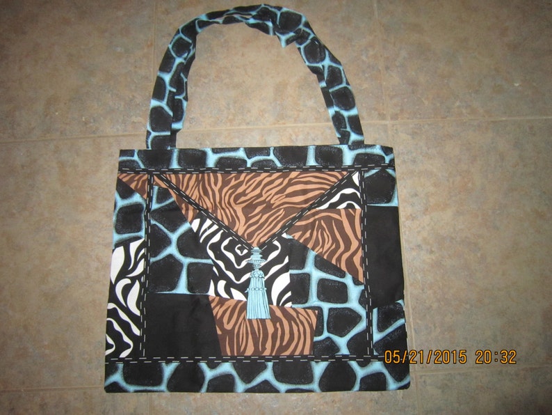 Animal Print Tote Bag Very Large 17.5 x 20 Clearance