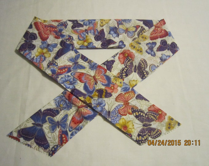 Extra Wide 3" Reusable Non-Toxic Cool Wrap / Neck Cooler  - Animal Prints - Butterflies - Purple, Pink, Blue & Yellow