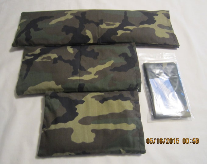 Green Camo Cozy Comfort Set Heat and Cold Packs (Unscented or Lavender) with Free Gift*