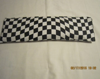 Nascar Wavy Black and White Check X-LARGE Cozy Comforts Heat and Cold Packs (Unscented or Lavender)*