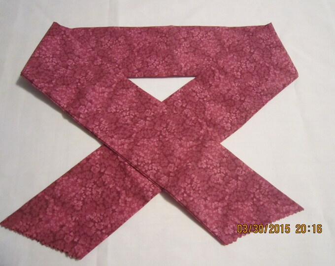 Extra Wide 3" Reusable Non-Toxic Cool Wrap / Neck Cooler  - Floral Fabrics - Shades of Dark Rose